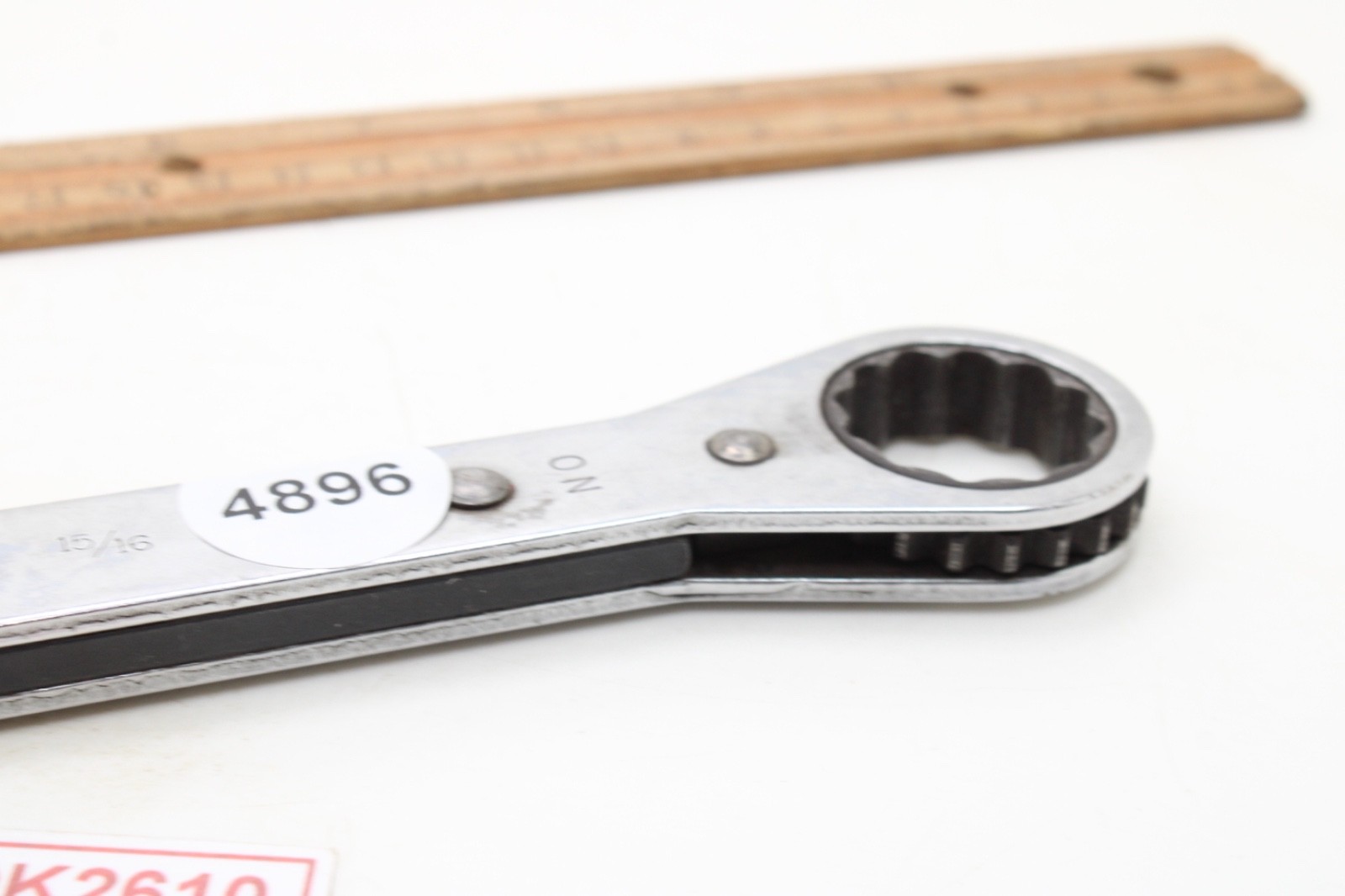 Snap-on R-2830 7/8″ × 15/16″ 12 Point SAE Ratchet Wrench 9.75″ USA