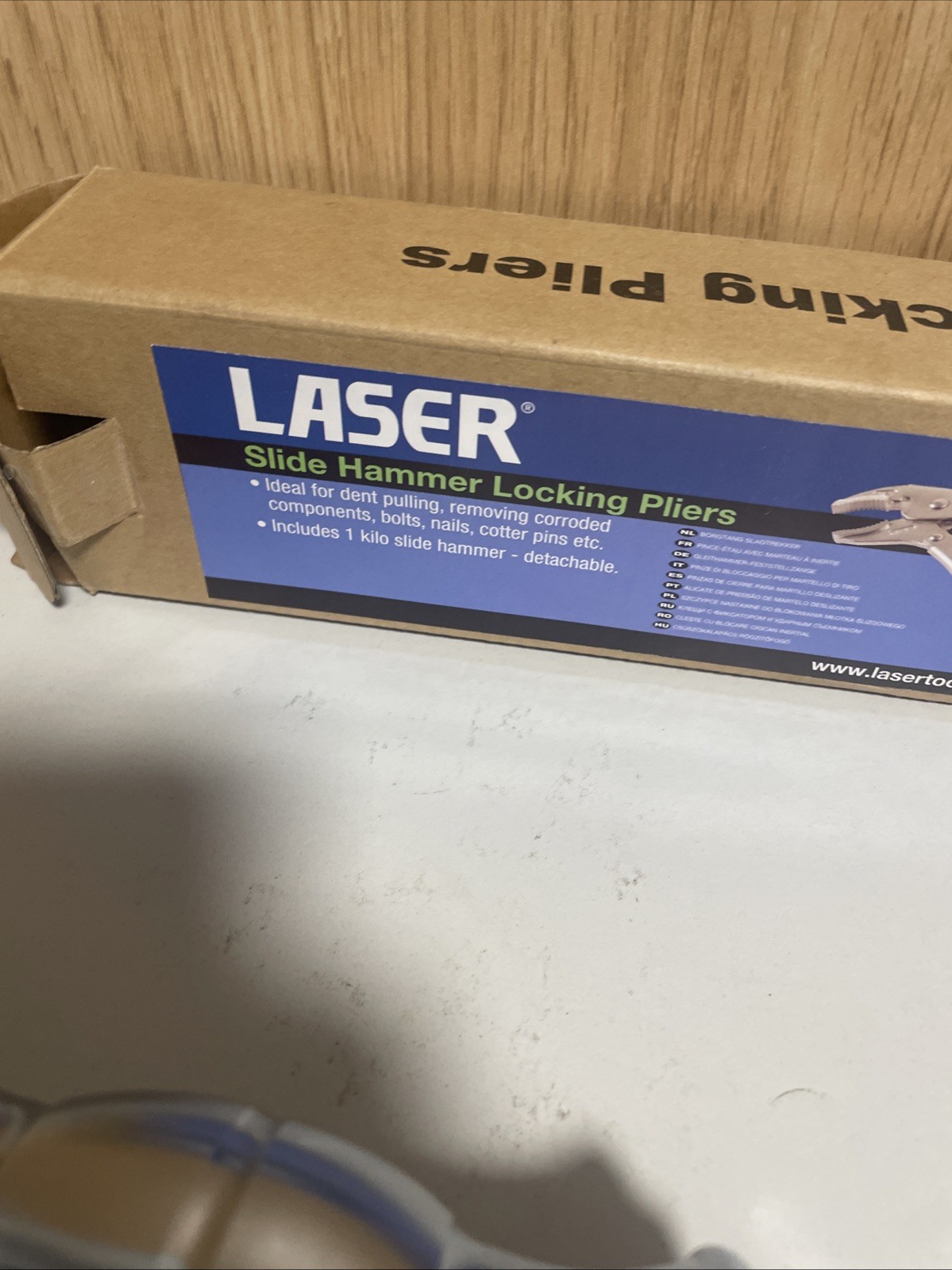 Laser 7005 Slide Hammer Locking Pliers Silver 05018341070052