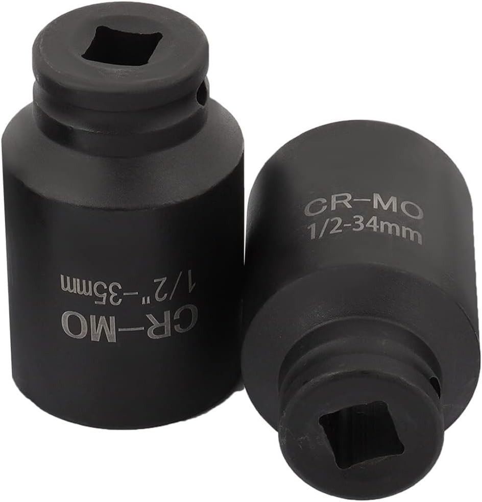 5 Piece 1/2 Inch Drive Deep Impact Axle Hub Socket Set Fit For Most Cars, 6 Poi