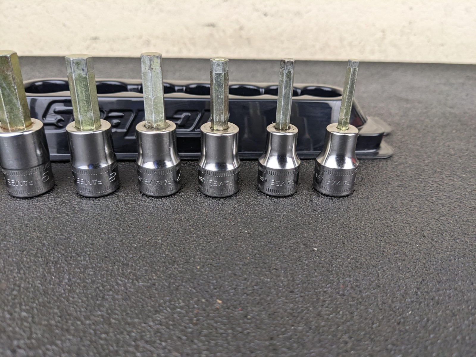 #bp416 Snap On Tools 7 Piece 3/8″ Drive Hex Bit Socket Set 4MM-10MM 207EFAMY