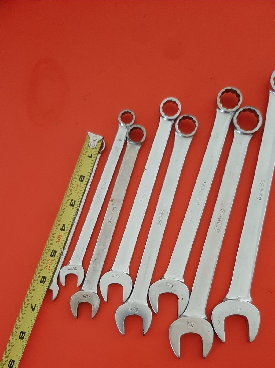 Vintage Snap-on Tools USA 7pc SAE Combination Wrench Set 3/8″ – 3/4″ OEX 601