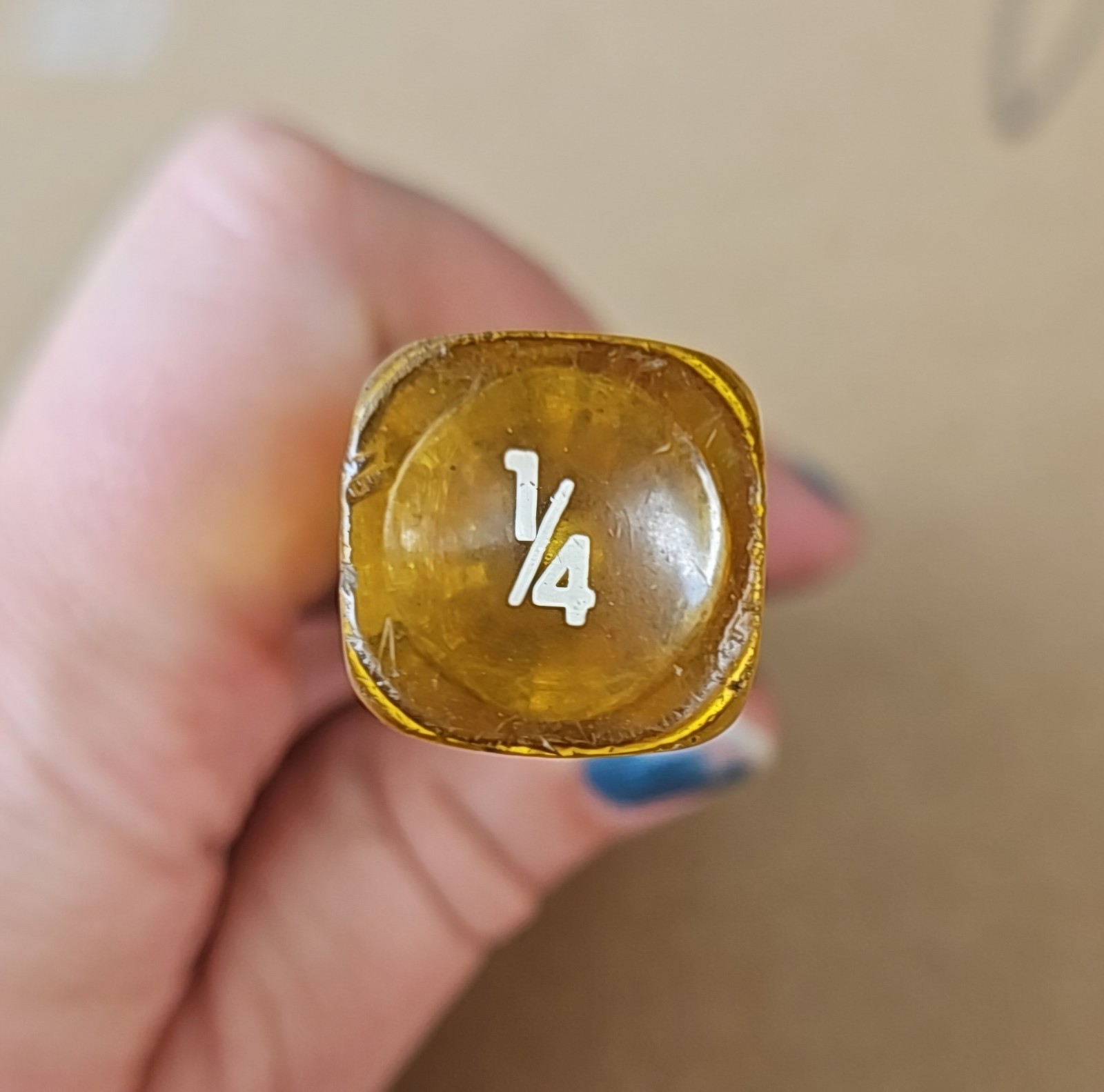 SNAP ON 1/4″ ND108 SAE NUT DRIVER CLEAR YELLOW HANDLE