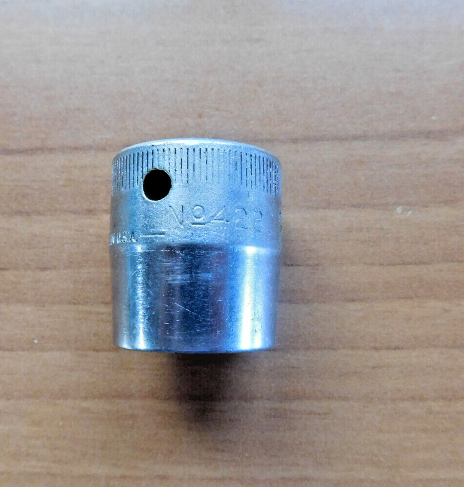 Snap-on Tools USA 1/2 Drive 11/16 SAE Double Square 8pt Chrome Socket #422