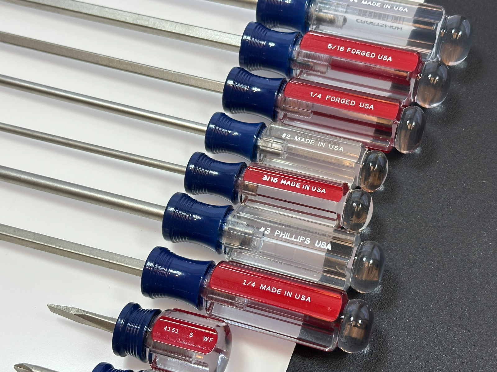 🇺🇸 Craftsman USA WF 9pc Phillips & Flat Slotted Screwdriver Set, NEW OLD STOCK