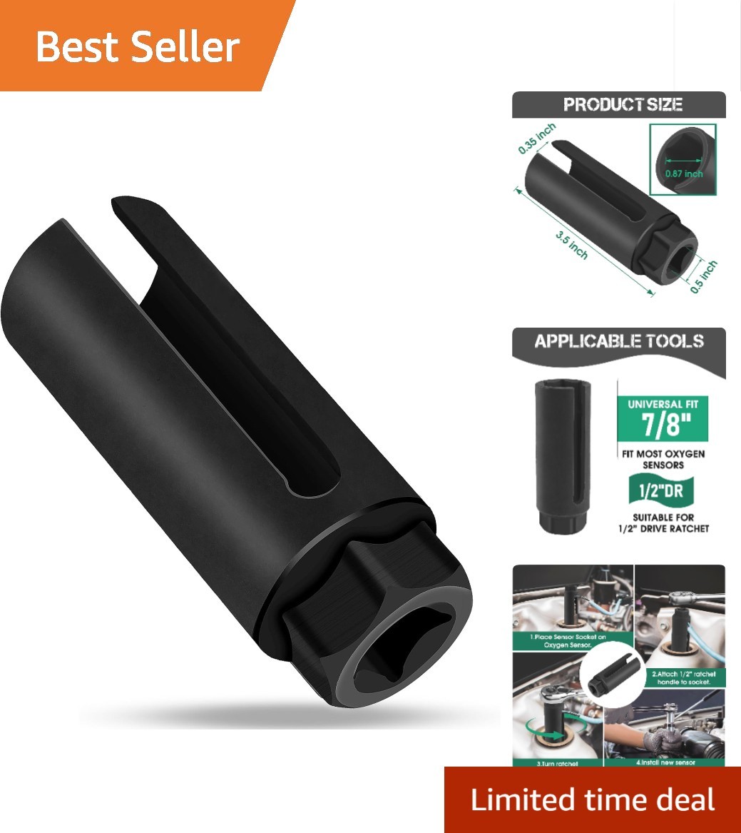 Oxygen Sensor Socket 22mm 7/8 in, 1/2 in Drive O2 Sensor Removal Tool, Heavy-…