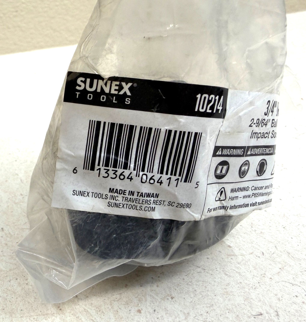 SUNEX TOOLS 10214 3/4″ DR 2-9/64″ Ball Joint Impact Socket