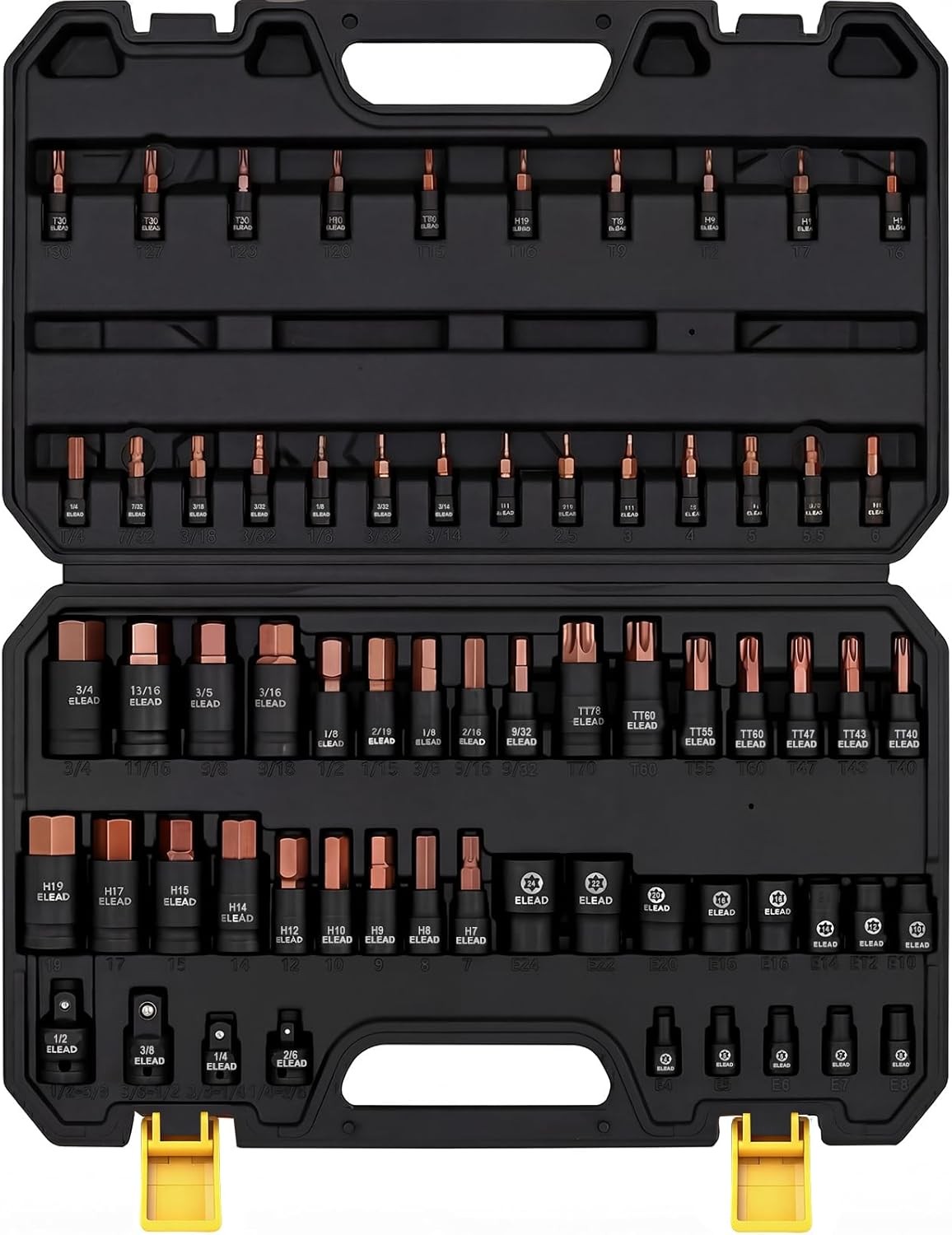 66 Piece Torx Hex Bit Socket Set T8 T70 E4 E24 CRV S2 Auto Tool Mechanic High HD