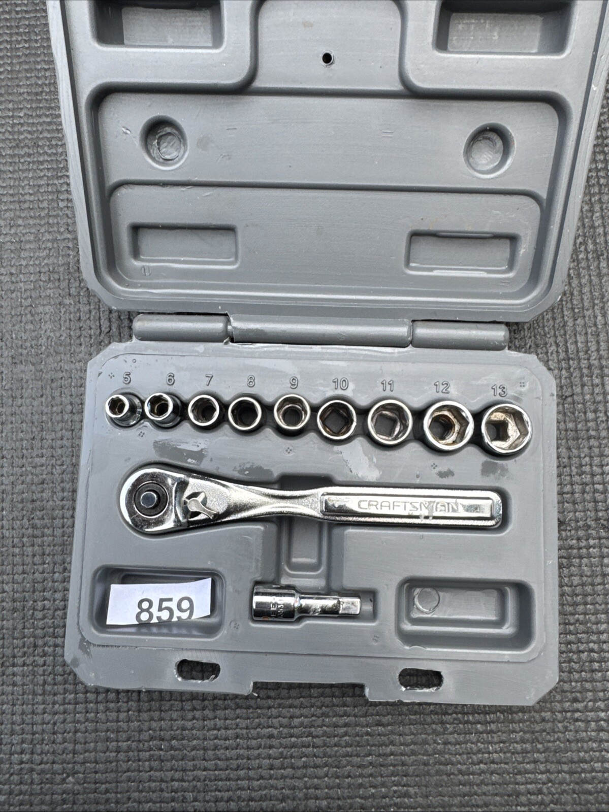 Sears Craftsman USA 1/4” Metric Socket Set 11Pc 34861 Pre Own 5-13mm