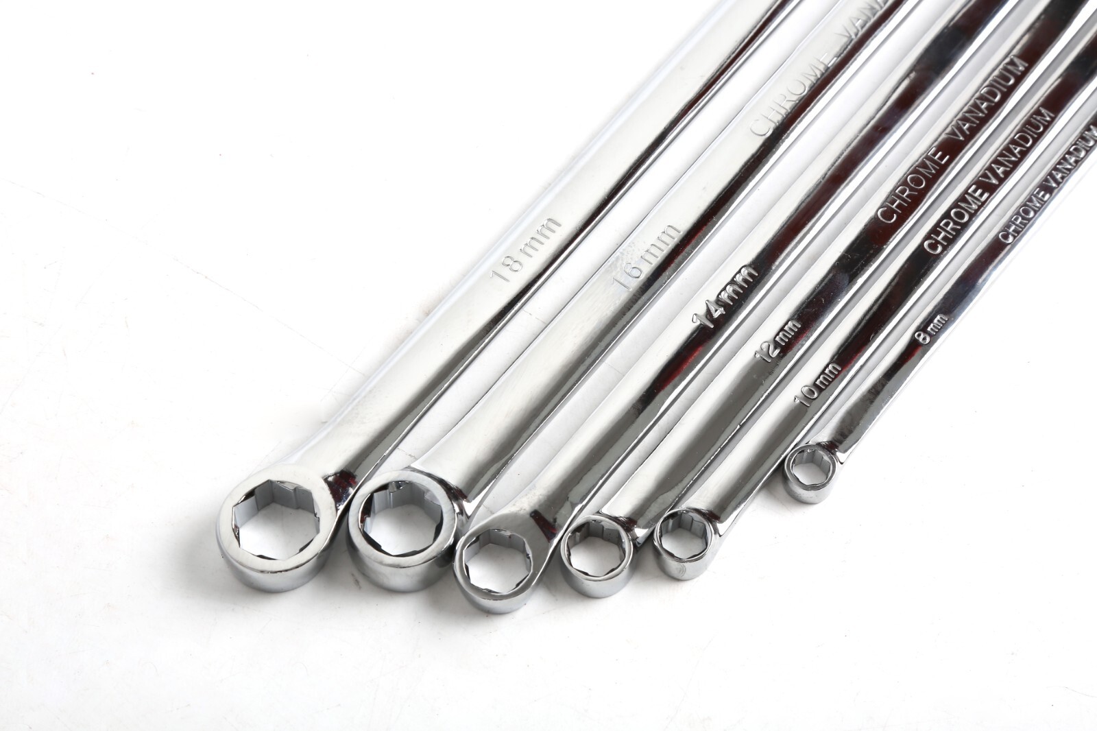 6pc Metric Bolt Extractor Offset Wrench Set 6-Point Box End CRV Bolt Remover Set