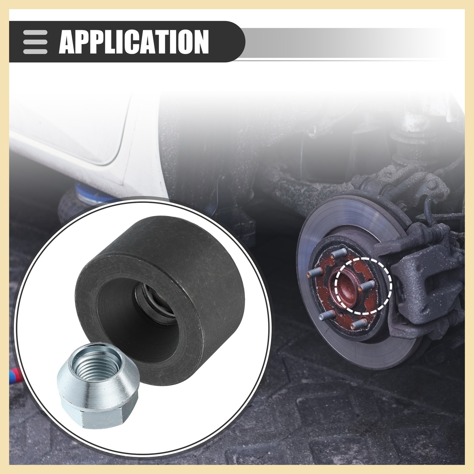Wheel Stud Installer Tire Studding Tool with Hex Wheel Lug Nuts New