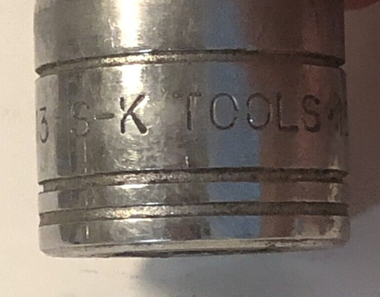 4 S-K Tools Socket Lot 7/8 9/16 1/2 13mm 1/2″ 3/8″ Drive 40128 40118 40313 45116