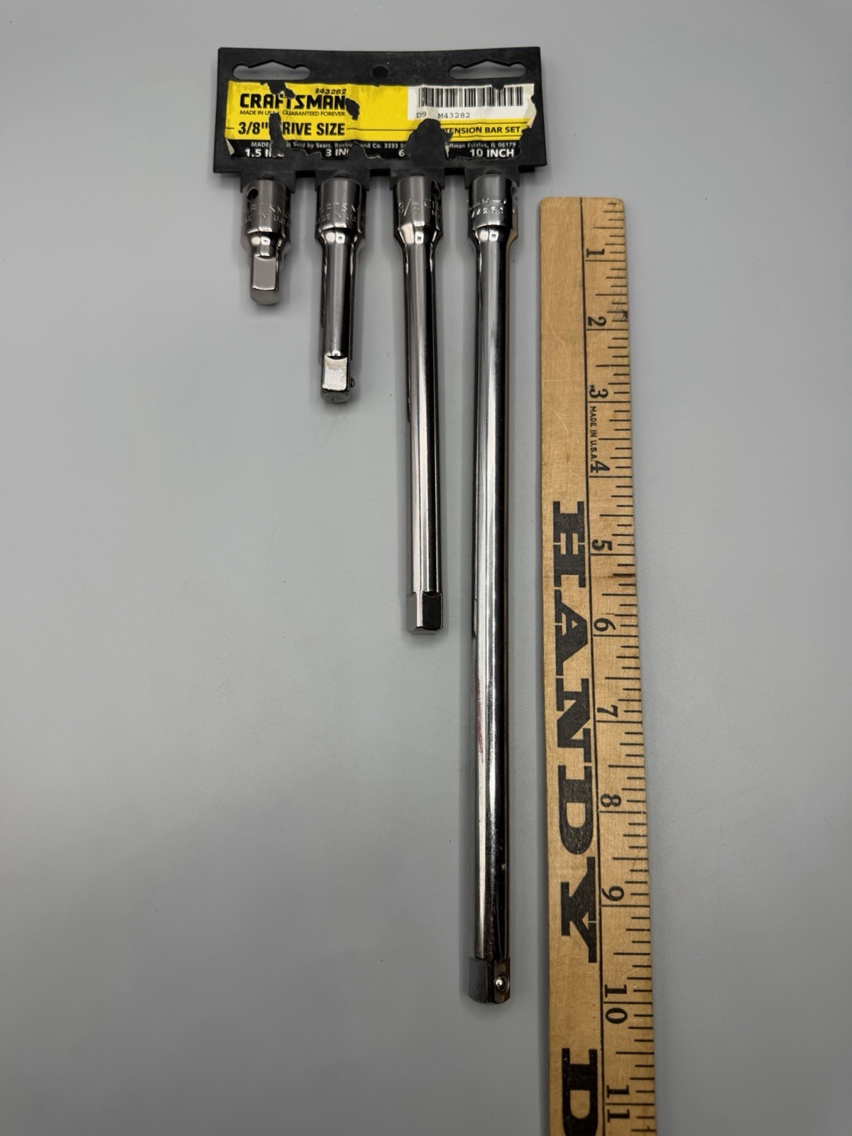 Sears Craftsman USA Nos 3/8” Extension Set 43282 1.5/3/6/10” H Series Vintage