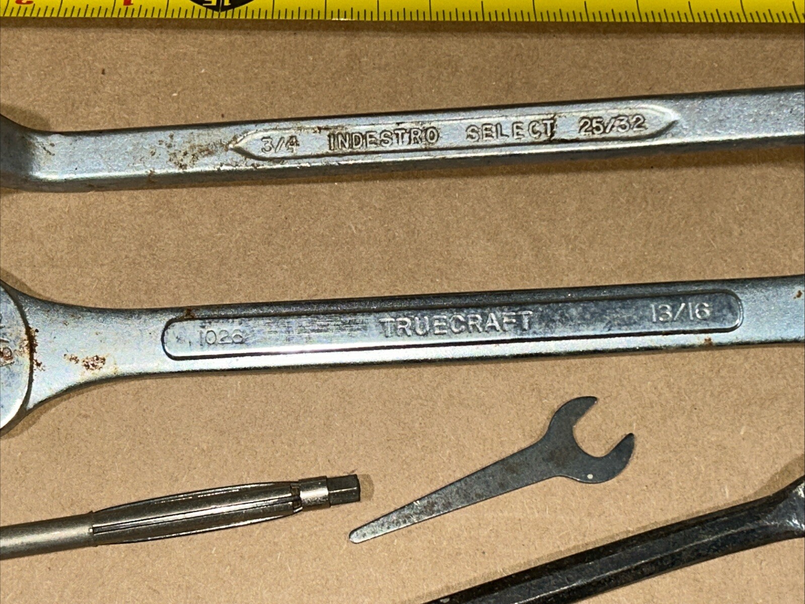 15 piece miscellaneous wrenches and other tools