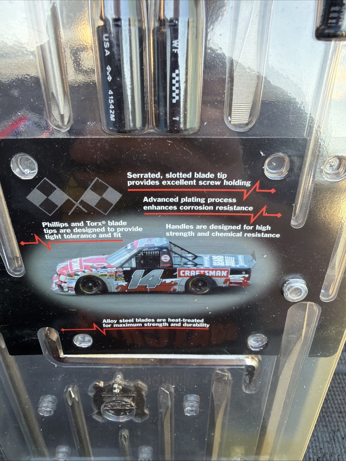 **RARE** Sears Craftsman USA NOS 16pc Motorsports NASCAR Screwdriver Set 41412 5