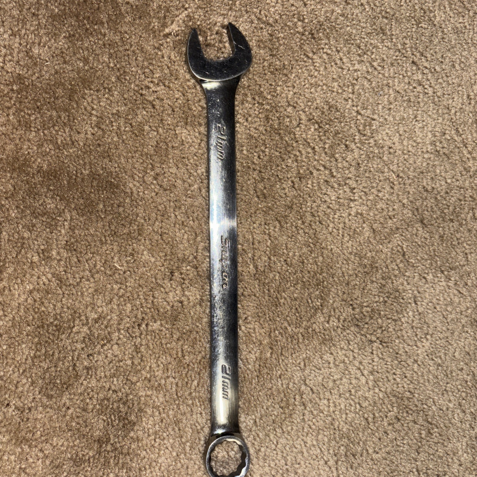 Snap On 21MM 12 Point Metric Chrome Combination Wrench OEXM210B
