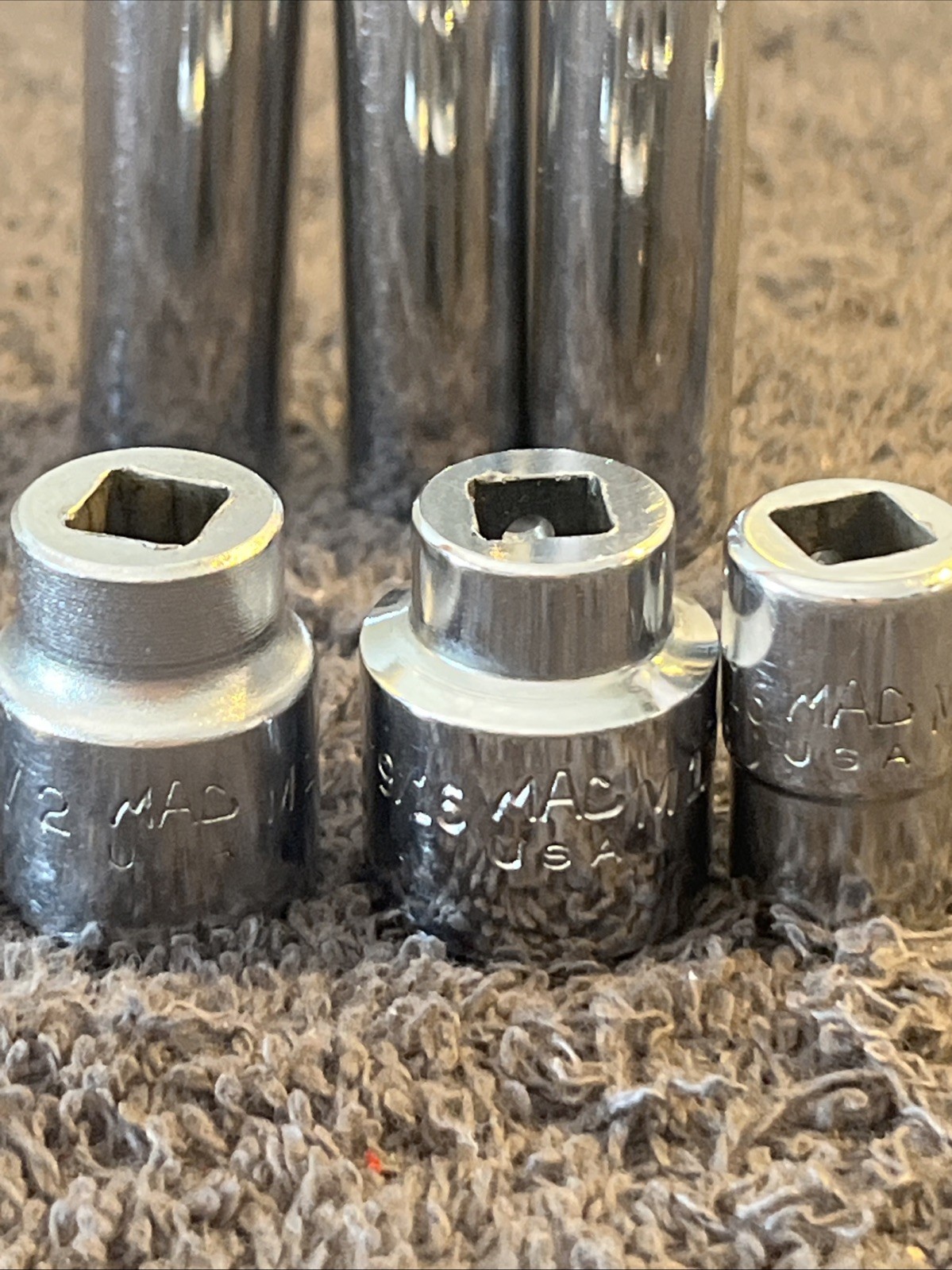 Mac Tools 1/4″ Drive Socket Lot Of 8 MD6 MD126 MD116 M106 M126 2 PCs M166 M186