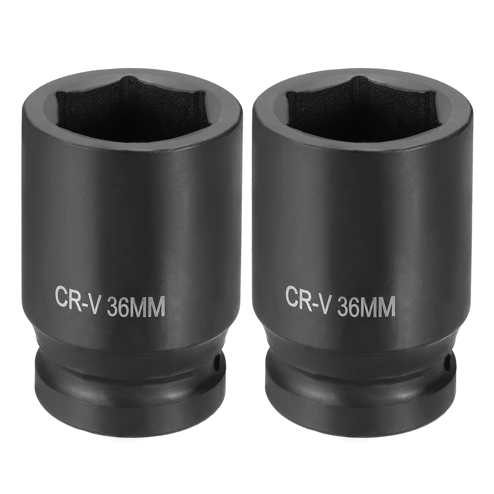 2pcs 1 Inch Drive 36mm 6 Point Impact Socket Chromium Vanadium Steel