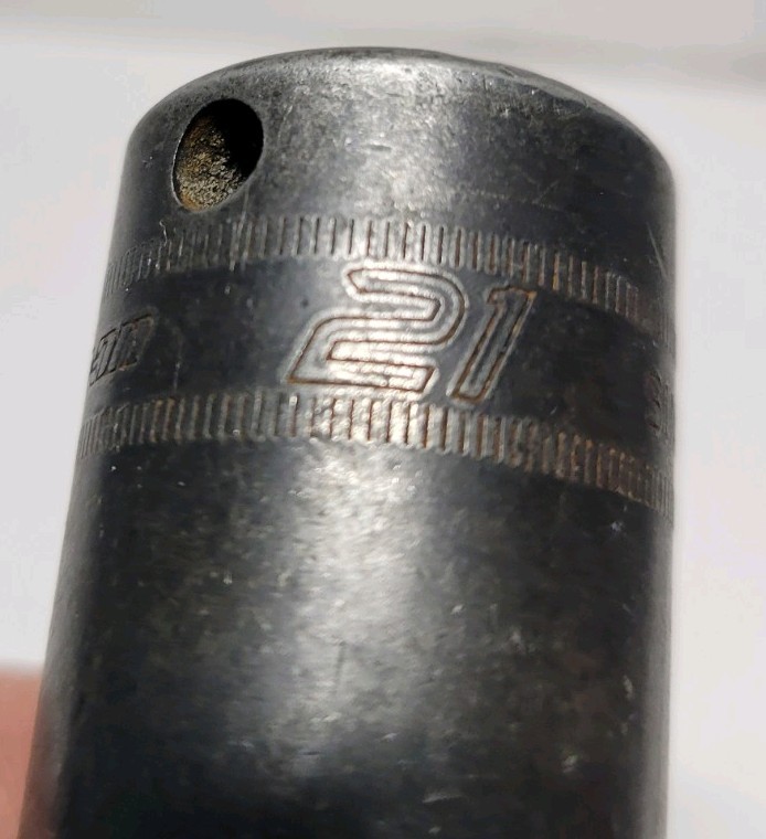 Snap-on SIMFM21 Deep Impact Socket 21 mm Metric 3/8″ Drive 6-Point USA Snap On