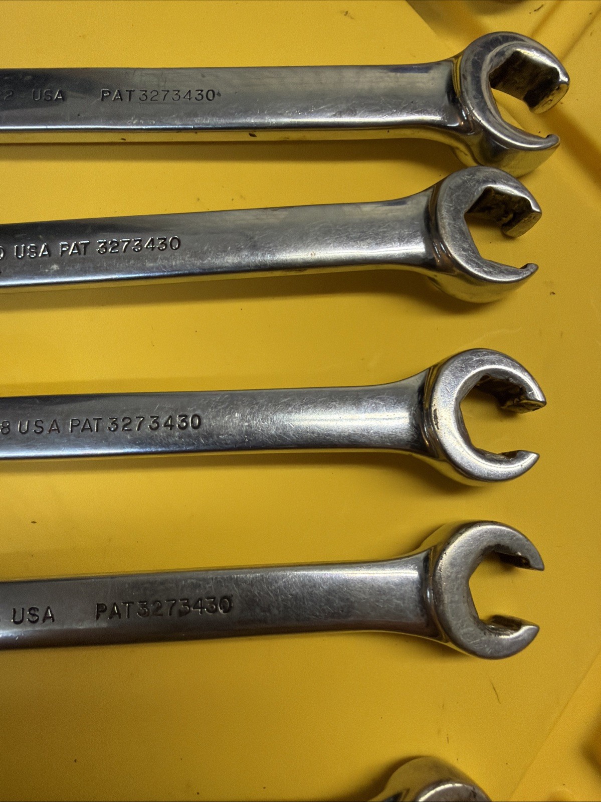 Snap-On Tools USA SAE Open-End RXS Flare Nut Combination Wrench SET of 7