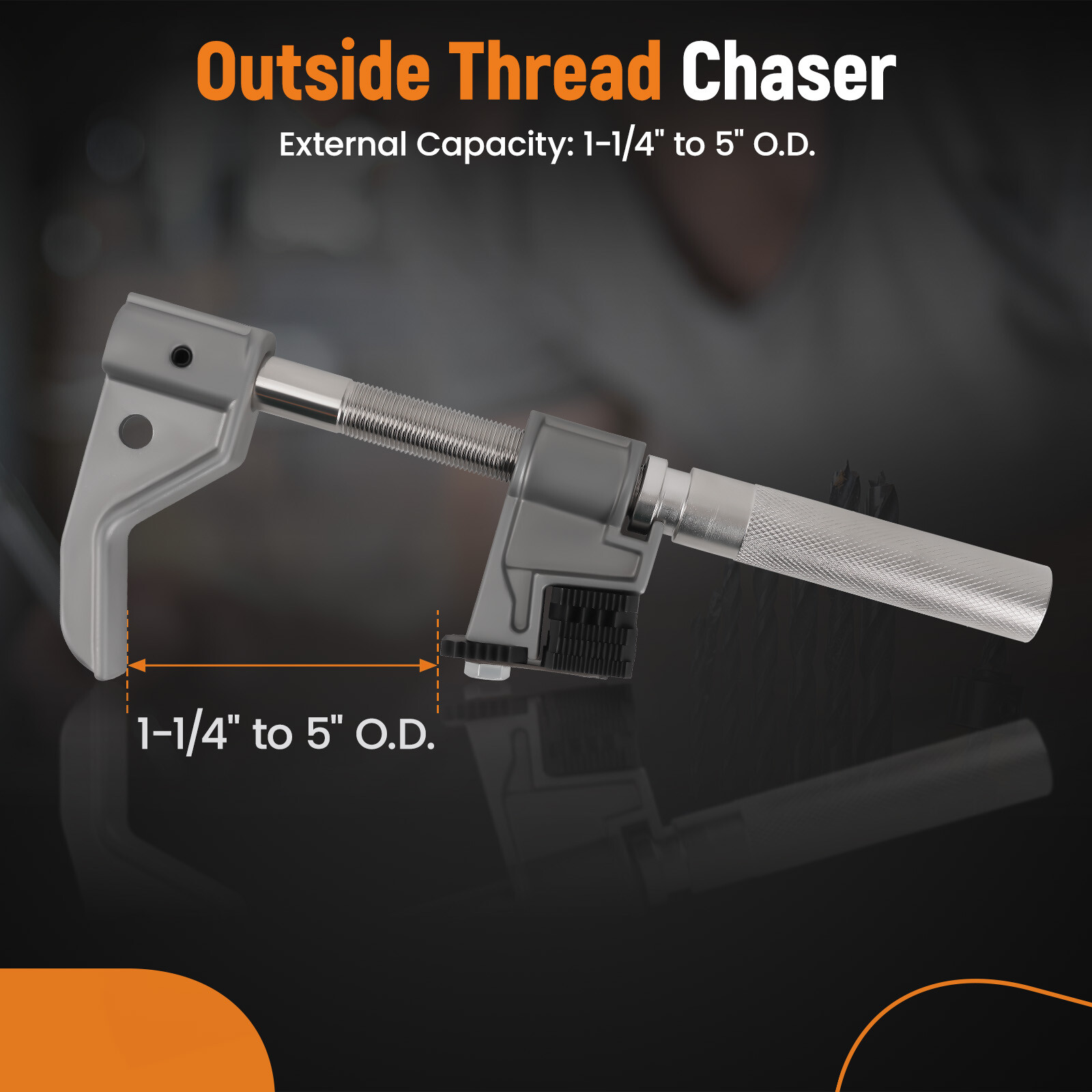 Outside Thread Chaser External Repair Tool 7402 +6 Dies for 1-1/4” to 5” O.D.