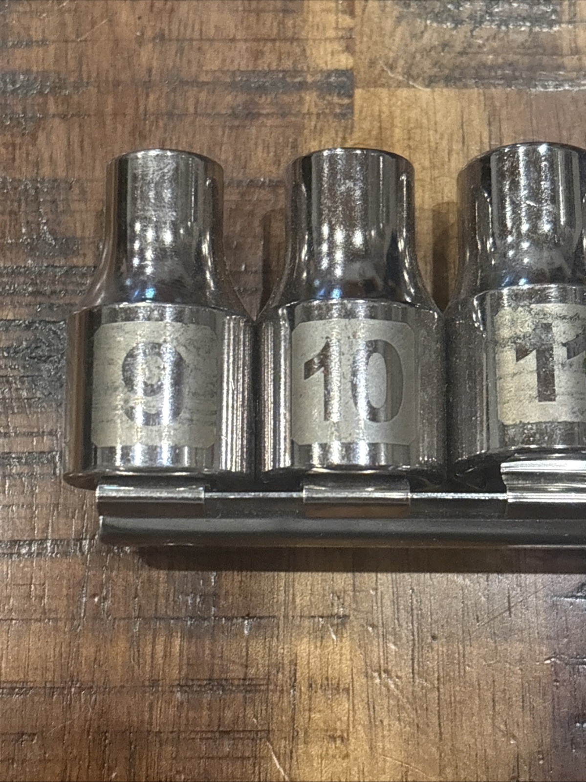 Craftsman 1/2” Drive Laser Shallow Socket Set 9mm – 19mm 6pt 11pc USA NOS METRIC