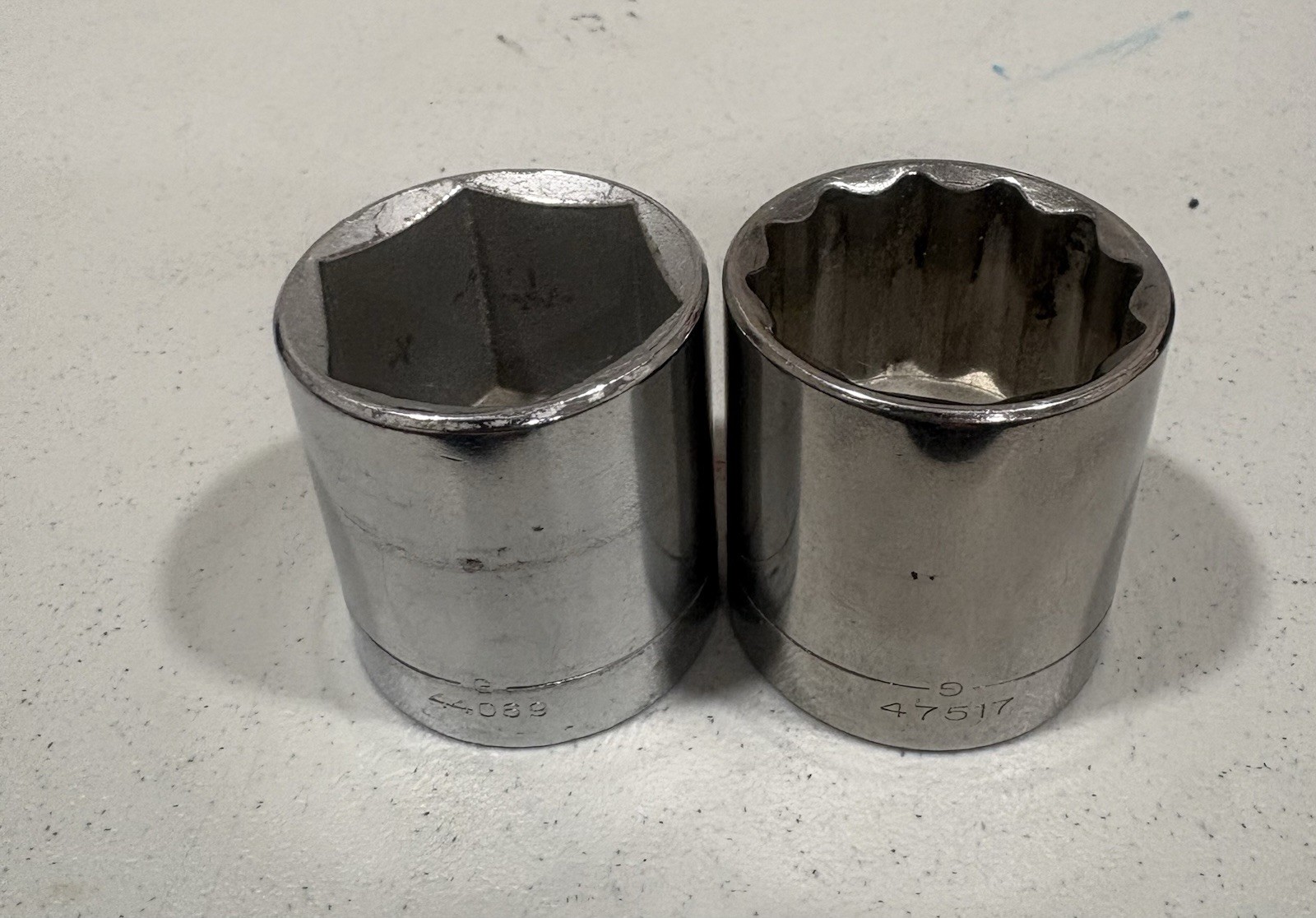 Craftsman 2 Pc Sockets 1/2 Drive 1 1/4 6 Point And 12 Point Made In USA