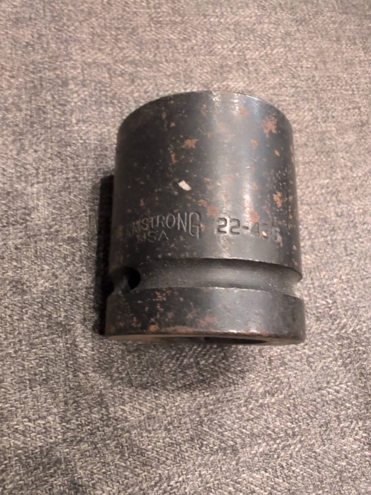 NOS Armstrong 22-436 4 Point SQUARE 1-1/8″ Shallow Impact Socket 1″ Drive USA