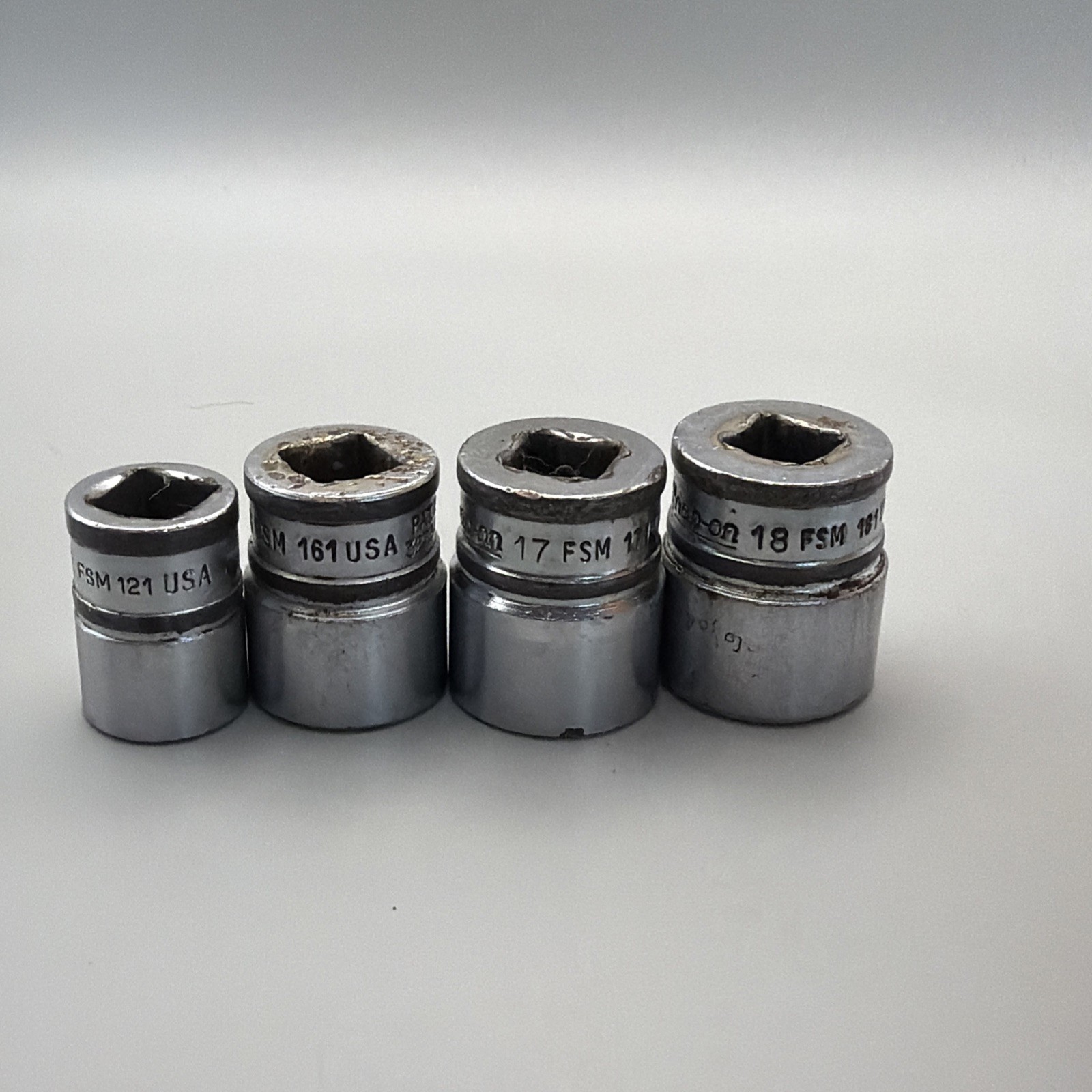 Snap On Sockets, Metric, 3/8 Drive, 6pt, Set 0f 4 12mm-18mm