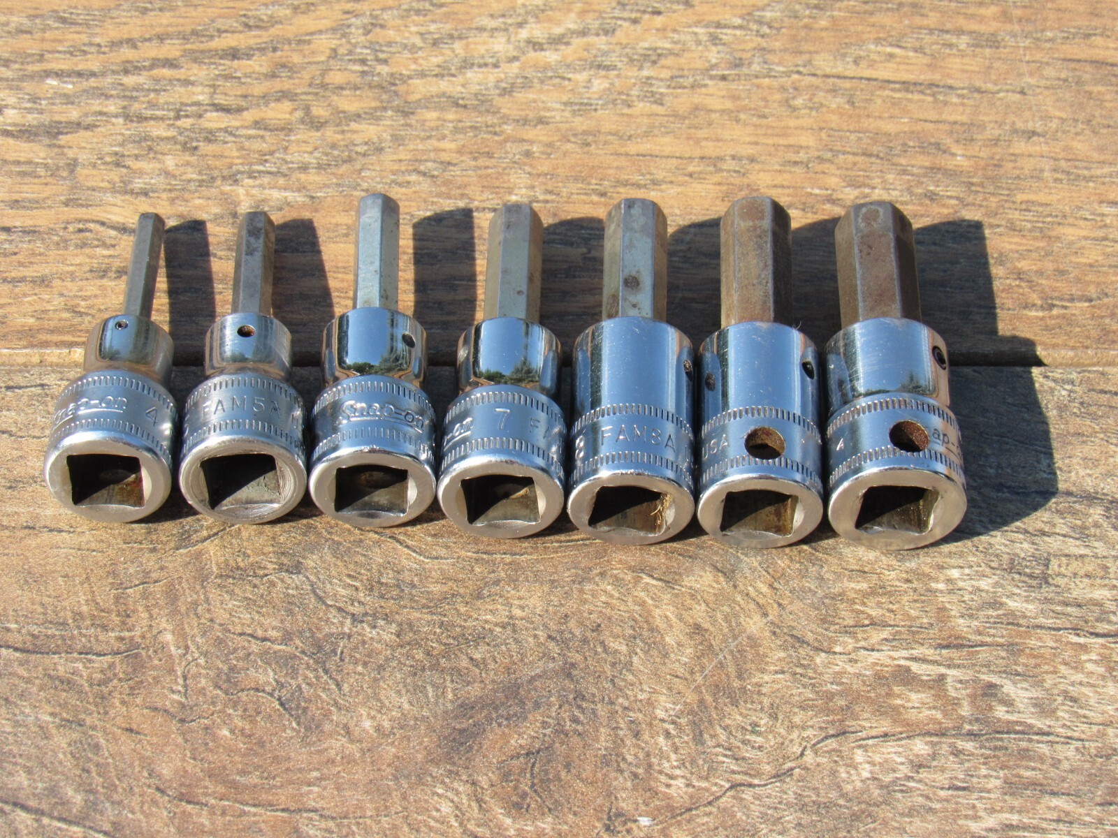 SNAP ON 207FAMY 7 PC METRIC HEX BIT SOCKET SET FAM4 – FAM10 4MM 10MM 207EFAMY