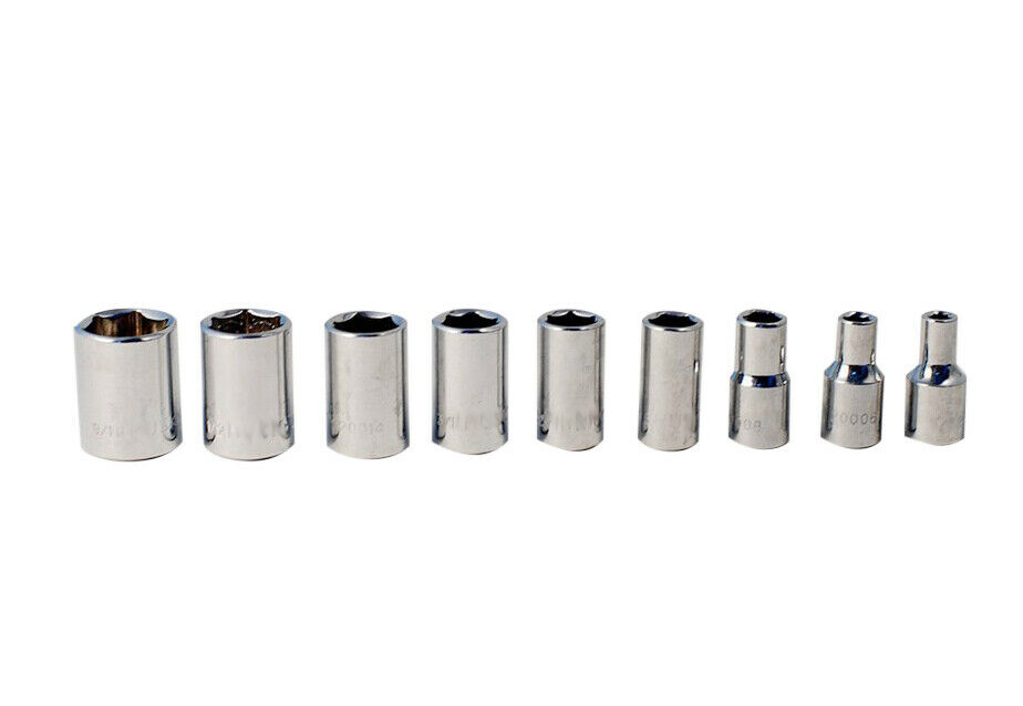 6pc-pack Cr-V 1/4″ Dr. Socket Metric or Imperial Individual: 4-12mm/5/32″-1/2″