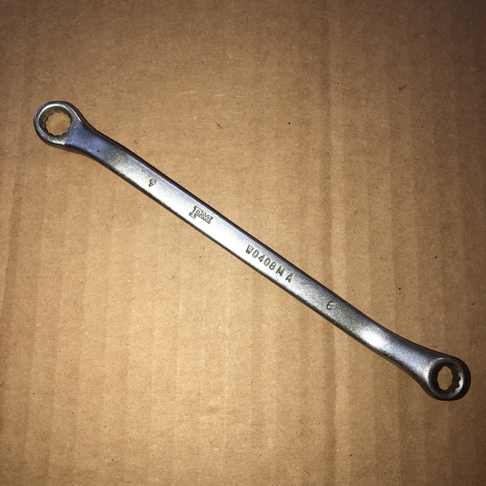 Vtg Popular Mechanics PM CR-V 12 Point Wrench W0408 M A 8mm X 9mm Boxed End !