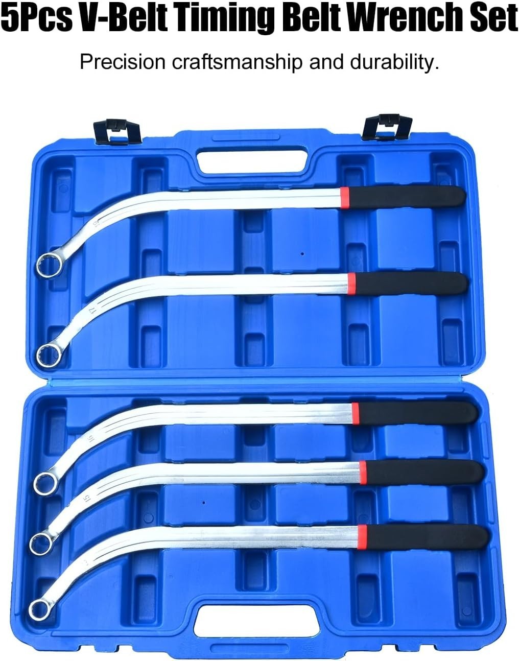 5PCS Serpentine Timing Belt Wrench Set 13-19mm Alloy Steel Tensioner Pulley R…