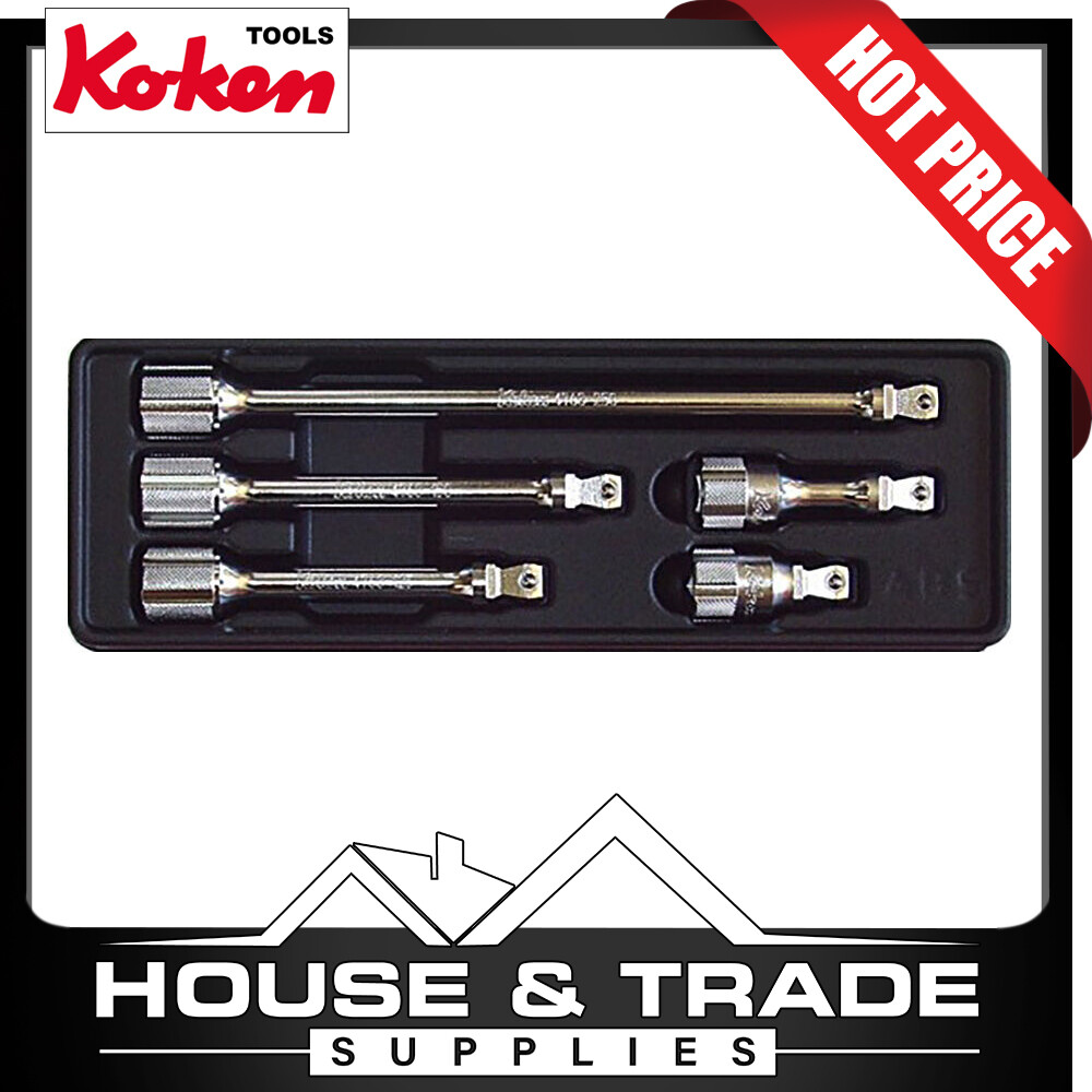 Ko-ken Extension Bar Wobble-Fix Set 5 Pc 1/2″ Dr 50-250mm PK4763/5 KOPK4763/5