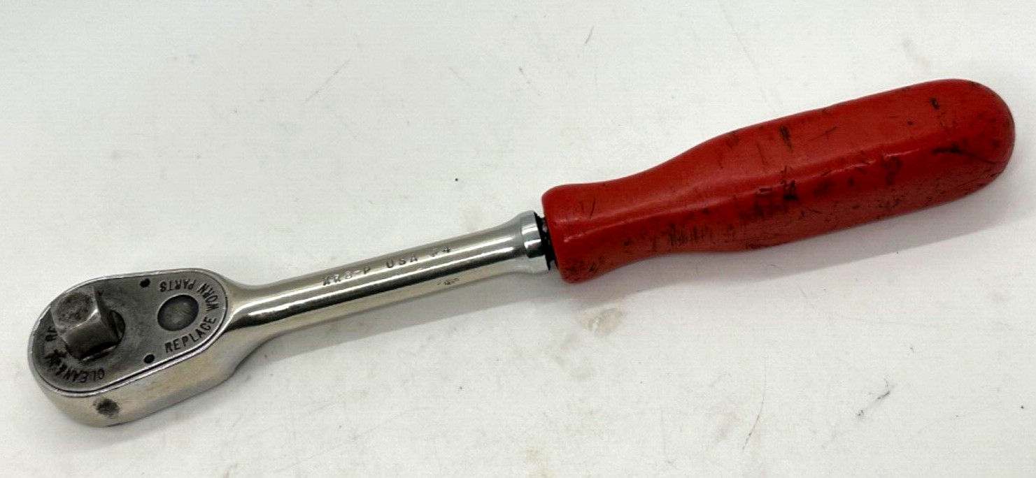 🇺🇸 MAC Tools USA 3/8″ DR Ratchet RED Socket Wrench Pear Fixed Head 8″ Long