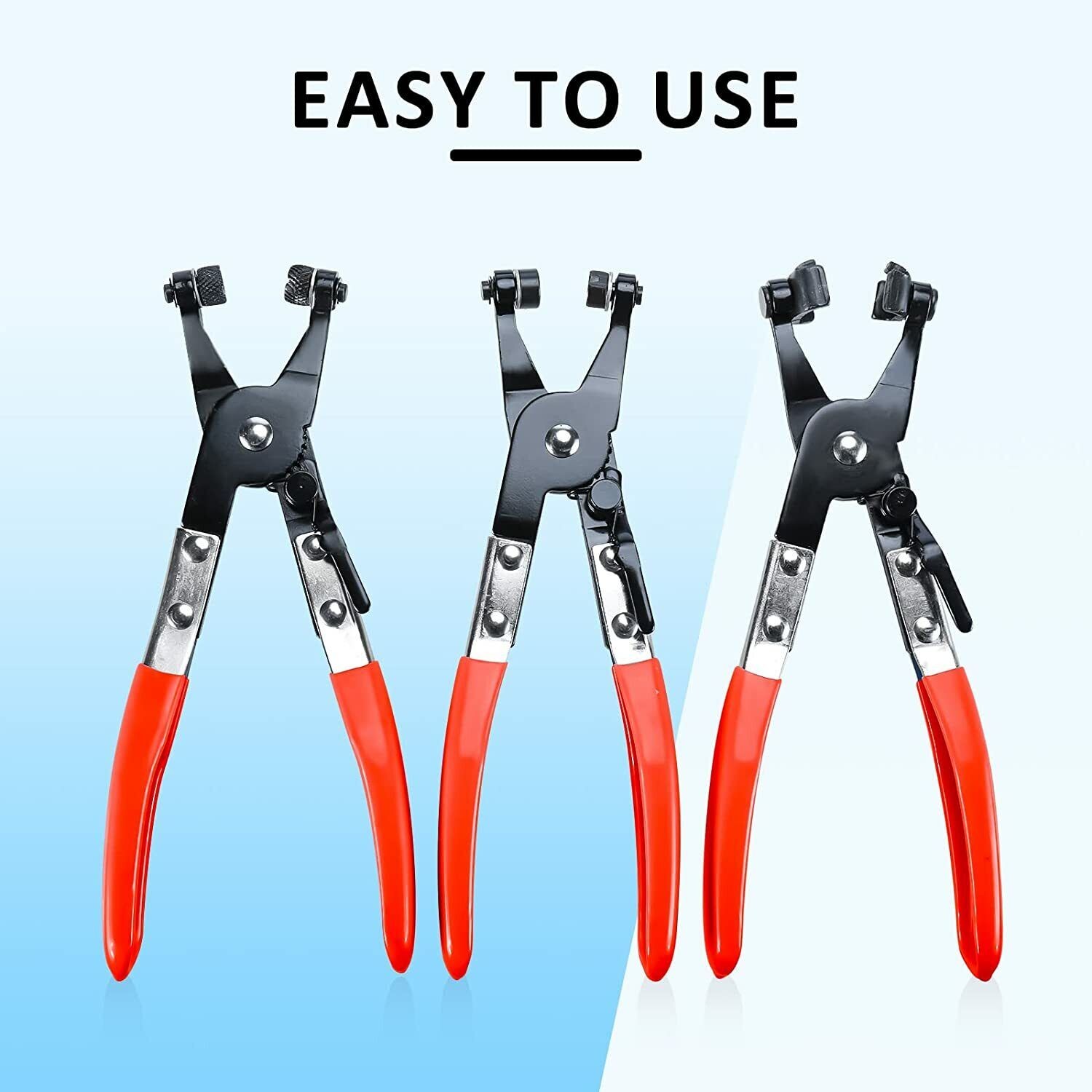 9Pc Hose Clamp Clip Remover Pliers Wire Long Reach Kit Fuel Oil Water Hose Tool