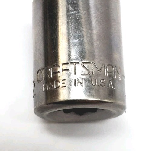 Craftsman 9pc 1/4″ Drive 6pt SAE Socket Set Made in USA 3/16″ to 1/2″ -G1-