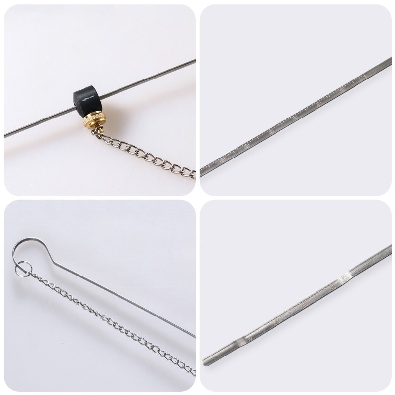 Corrosion Resistant Oil Measurement Tool Metal Oil Dipstick Tool for Vehicles