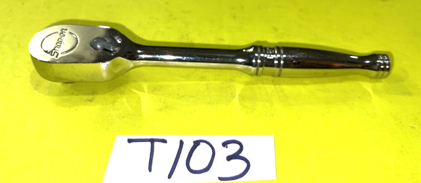 SNAP-ON TOOLS 3/8 DRIVE 7-1/2 INCH CHROME 80TOOTH RATCHET F80 SHIPPED FREE IN US