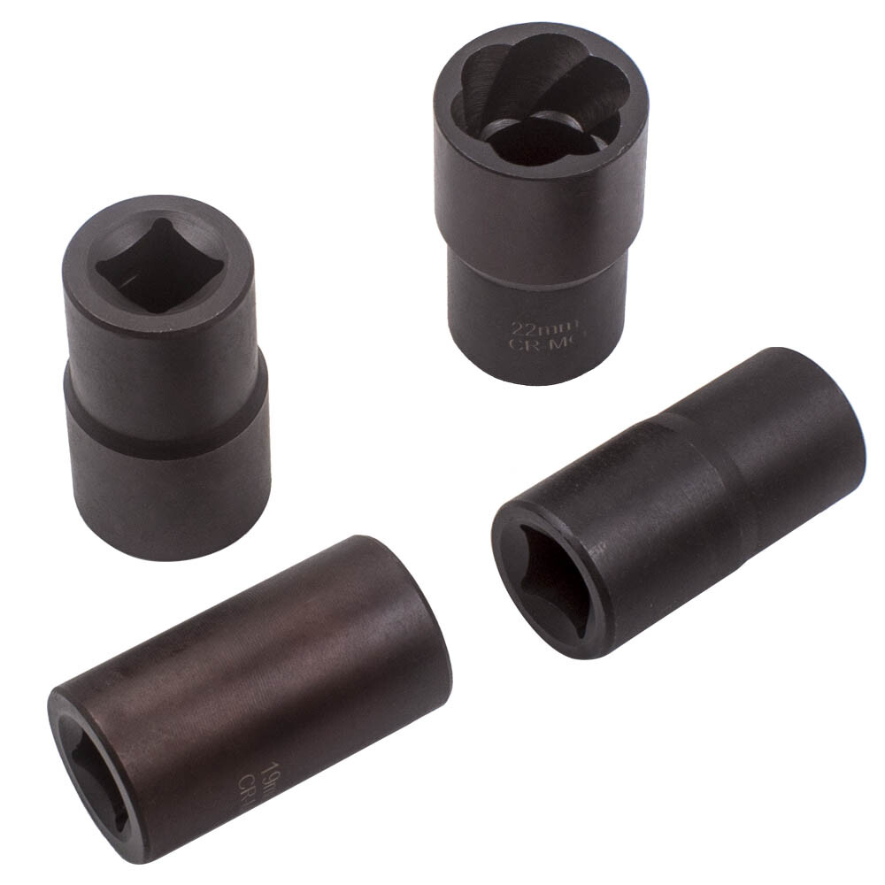 5x Twist Socket 1/2” Drive for Wheel Lock Nut Removal 17mm 19mm 21mm 22mm