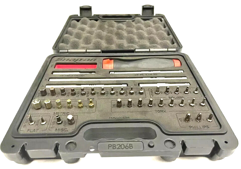 New Snap-on™ SGDMRC44FR RED Foam 44 Piece Ratcheting Screwdriver Master Set