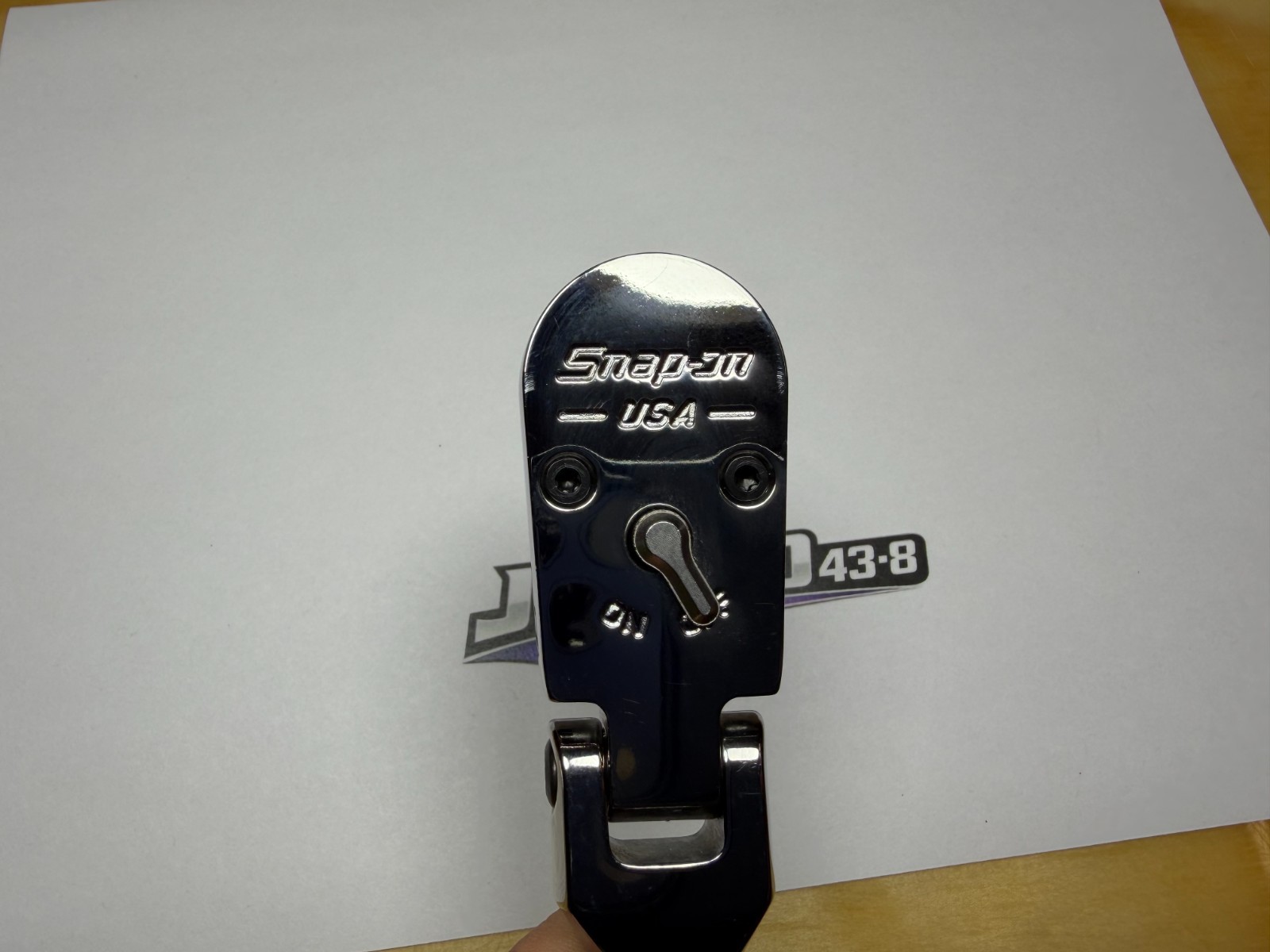 Snap-on Tools USA NEW ORANGE 3/8″ Drive 100 Tooth Soft Grip Flex Ratchet FHF100O