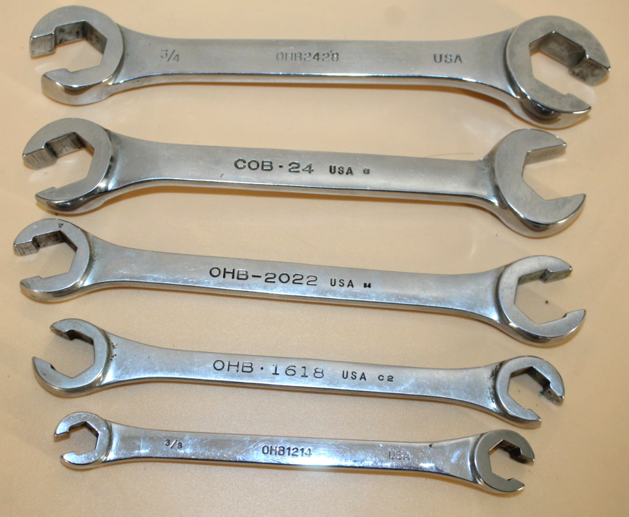 Mac Tools 5 Pc. SAE Flare Nut Wrench Set ,3/8″ thru 7/8″