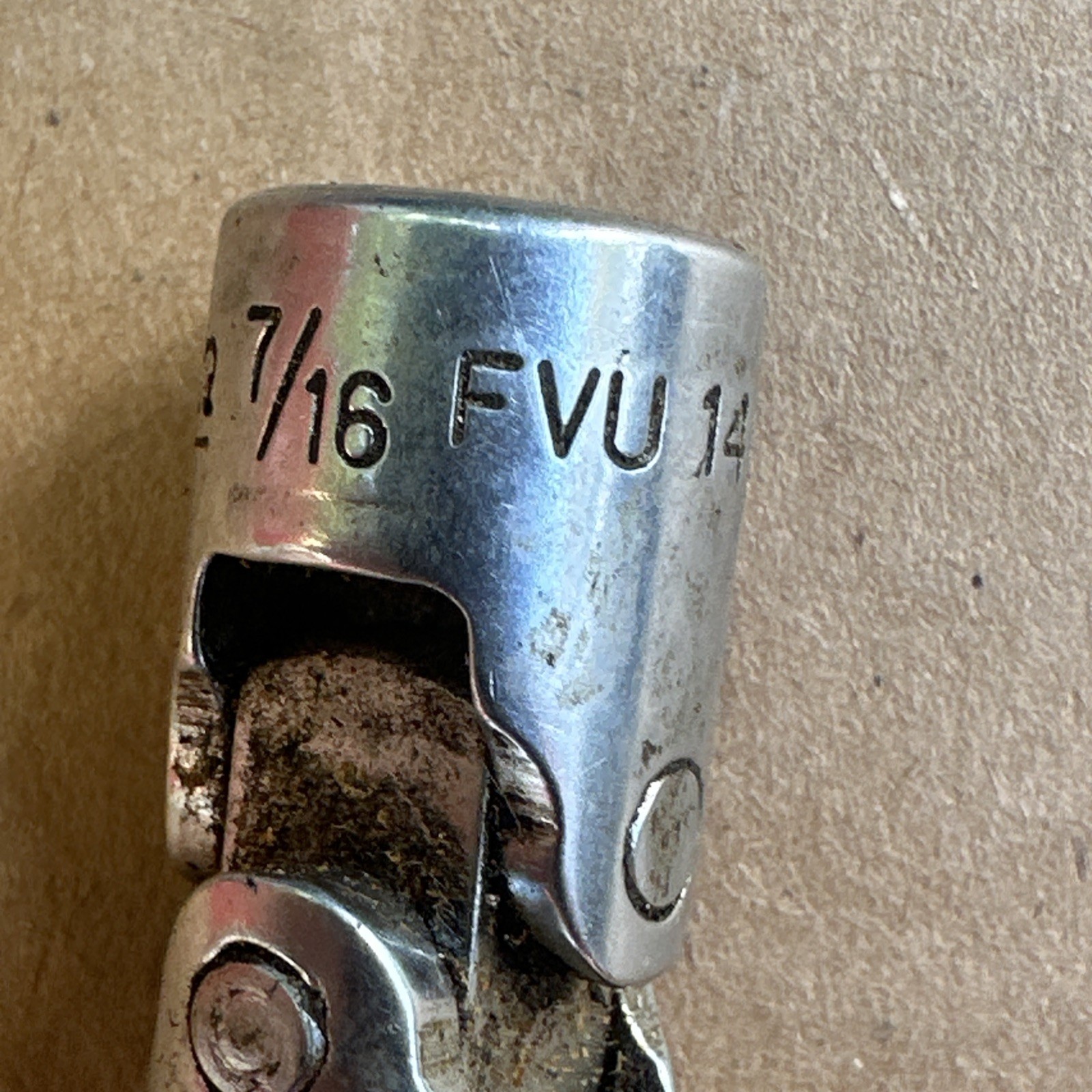 Snap-On FVU14 7/16” Swivel Socket 3/8” Drive Shallow 12pt Snap On Tools
