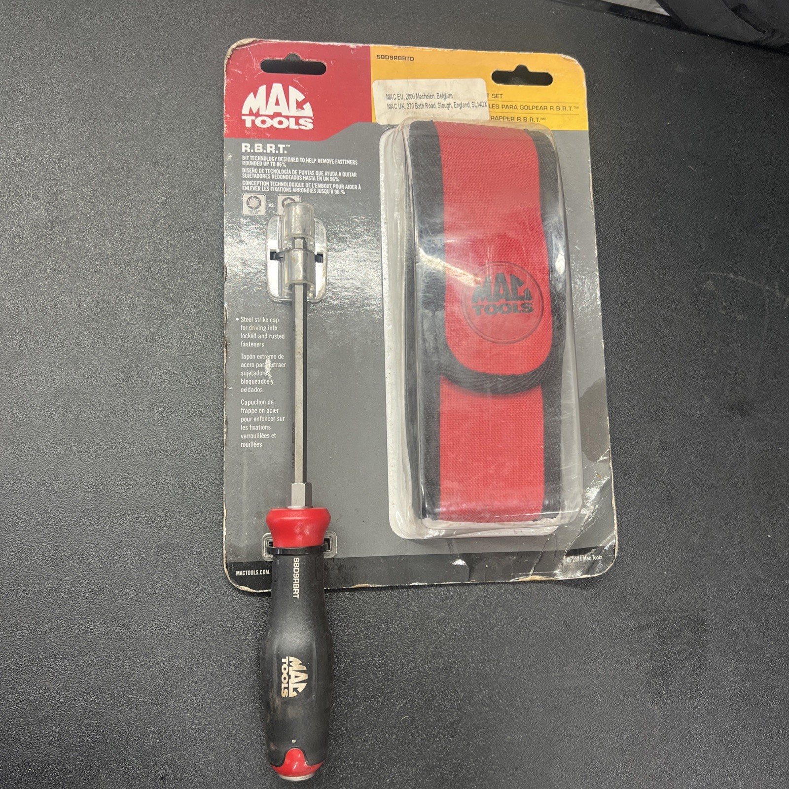 Mac Tools SBD9RBRTD 9pc RBRT Strikable Extraction Multi Bit Set w/Pouch
