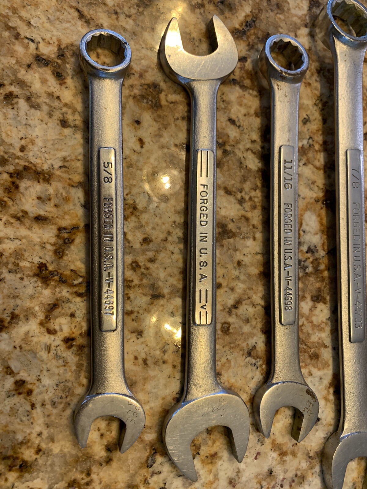 Lot of 7 Craftsman 1” 1-1/16″ 15/16″ 1.25″ 7/8″ 5/8″ 3/4″ 11/16″ Wrenches -V-