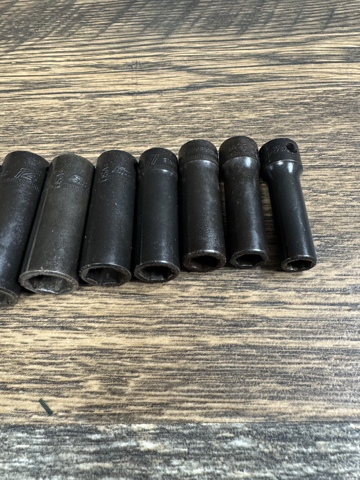 USED SNAP ON TOOLS 214SIMFMYA 3/8″ METRIC 6 PT DEEP IMPACT SOCKET SET 8-19mm