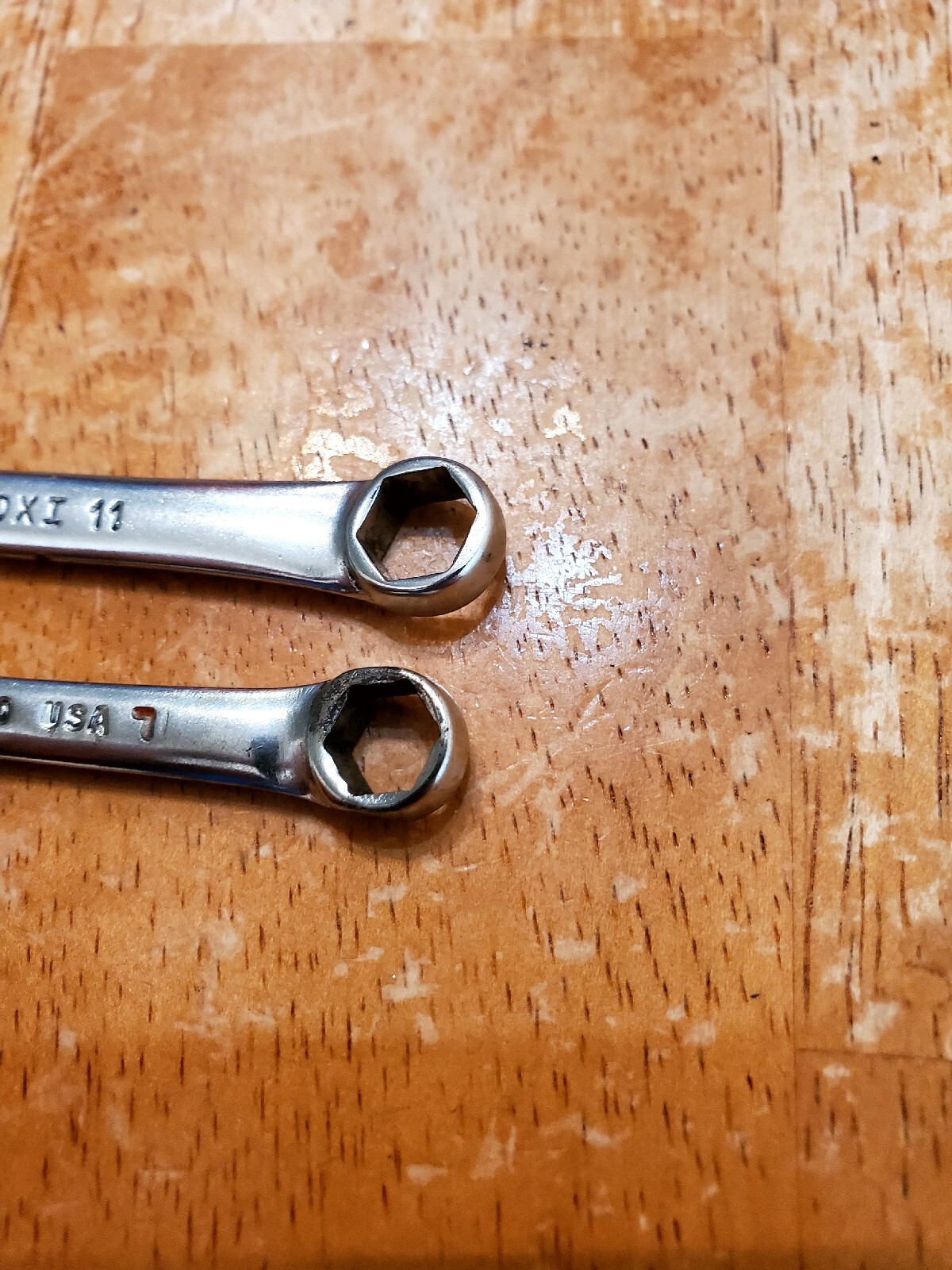 Snap On 5/16″ 11/32″ 6PT SAE Midget Chrome Combination Wrenchs USA Lot Of 2