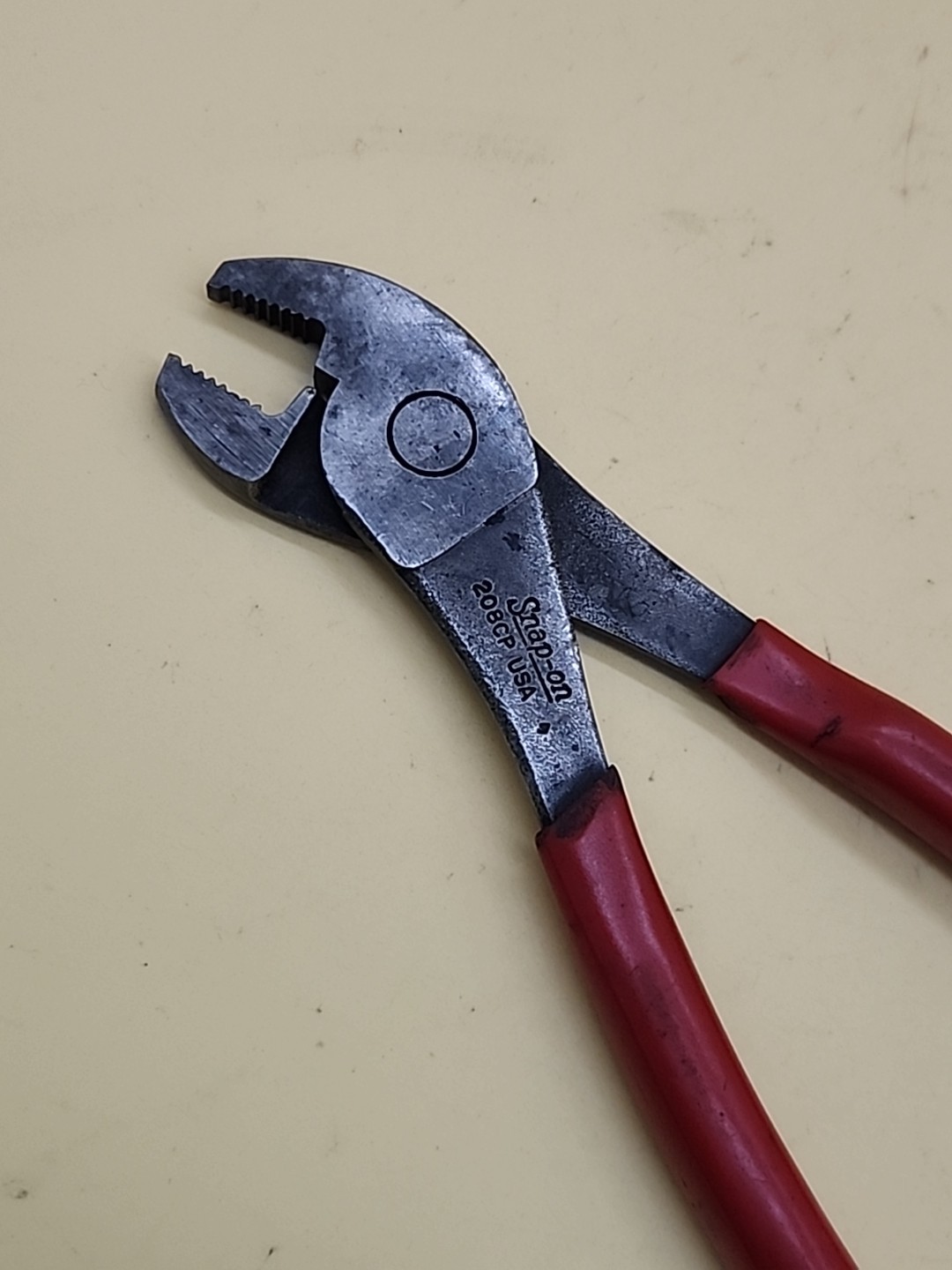 Snap-on Tools 8” Long Angled Nose Battery Terminal Pliers 208CP USA