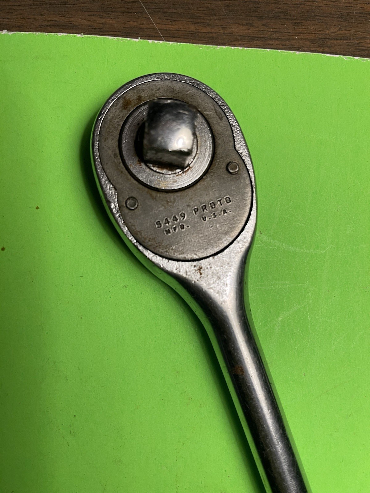 Proto 5449 10″ Pear Head 1/2″ Drive Standard Ratchet Knurled Handle USA