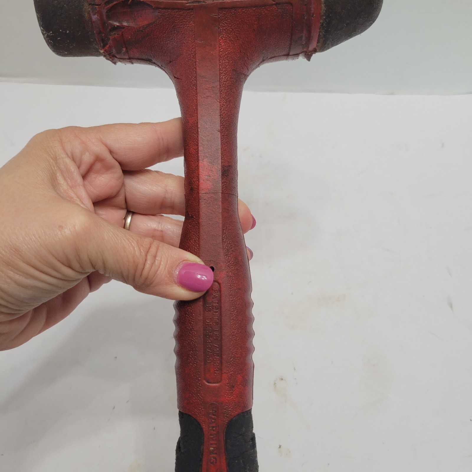 Snap-On Tools HBBD32 Red Ball Peen Dead Blow Hammer 32 Ounce. USA